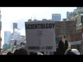 One anon's video record of the Feb. 10 Chanology protests at the Toronto Org., filmed at various times between 11:00 AM and 2:00 PM. Includes honking cars, flyering, spontaneous participant testimonies, and a birthday tribute to the memory  of Lisa McPherson. Please forgive the lame pans and zooms, as well as the sometimes shaky camera work (it was rather cold). This was put together pretty quickly, to get it on the internets ASAP.It was a pleasure to meet so many of you on that cold, cold day. We are legion, and that is our strength. For more information:http://www.thestar.com/News/GTA/article/302118/ http://www.lisamcpherson.org/http://www.xenu.net/