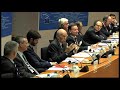 The Honorary President of Atomium Culture, Mr V. Giscard d'Estaing speaks at the public launch and first conference of the permanent platform for European excellence about the future of Europe and the role of the leading actors of the knowledge society: universities, business and press