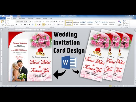 video-linktoworks-Ms word Tutorial | How to make Wedding Invitation card...