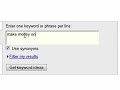 Google Keyword Tool Number Search Results