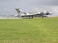 Jet Provost XM479 G-BVEZ crew at RAF Waddington 2008 with Vulcan XH558 fast taxi display