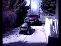 Towing a 11,500lb truck up a curb with the mower