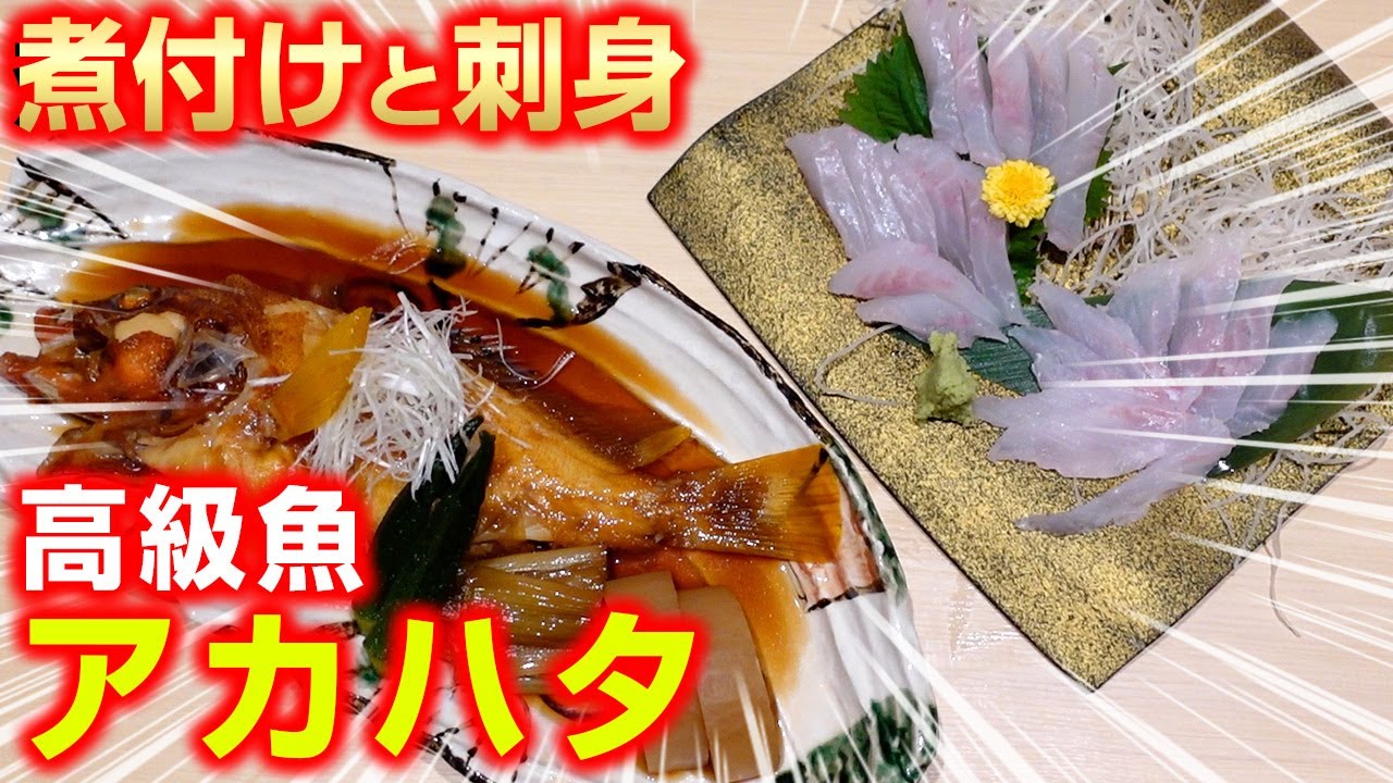 自分で釣ったアカハタの煮付けと刺身が絶品だった。