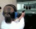 Sarah shooting a 9mm handgun Sarah shooting a 9mm handgun