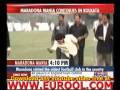 Diego Maradona welcomed overwhelmingly by Kolkata India