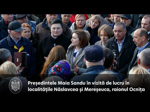 Președinta Maia Sandu a vorbit cu localnicii din Mereșeuca, raionul Ocnița