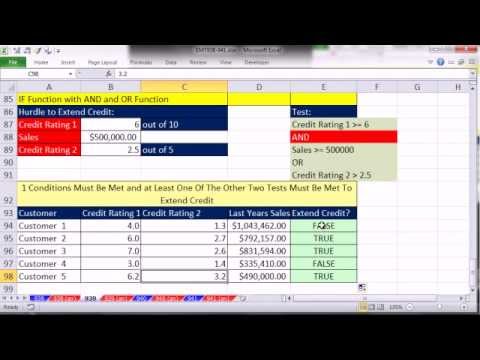 Excel Magic Trick 939: Use OR and AND Functions In IF Function For Logical Tests
