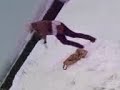 Ashley Falling In Snow