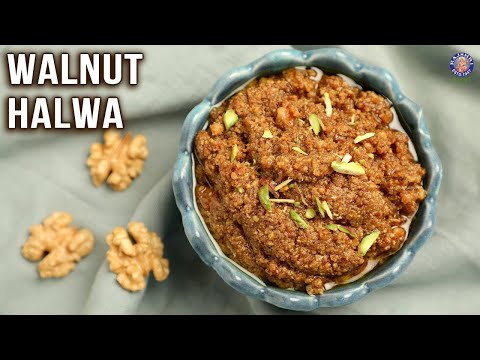 Walnut Halwa Recipe | How To Make Akhrot Halwa at Home | Sweet using Dry Fruit Recipes | Ruchi