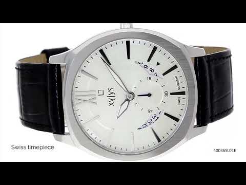 Buy Online Xylys Swiss Analog with Date Black Leather Strap and