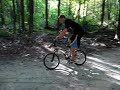 bmx in the woods