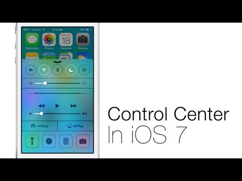 how to get to control center ios 7