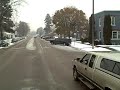 Drivers in the Spruce St. Bike Lane in Missoula Winter