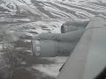 Saha Air Boeing 707 during descent - window view