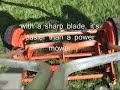 My orange push reel mower My orange push reel mower