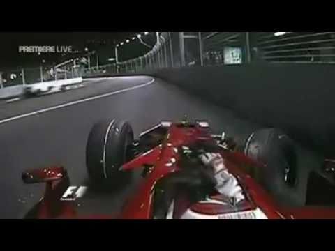 Kimi Raikkonen onboard crash GP Singapore 2008