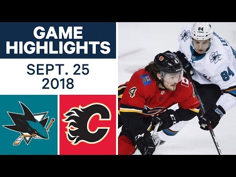 Video: NHL Pre-season Highlights | Sharks vs. Flames - Sept. 25, 2018