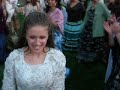 women's circle dancing to entertain bride