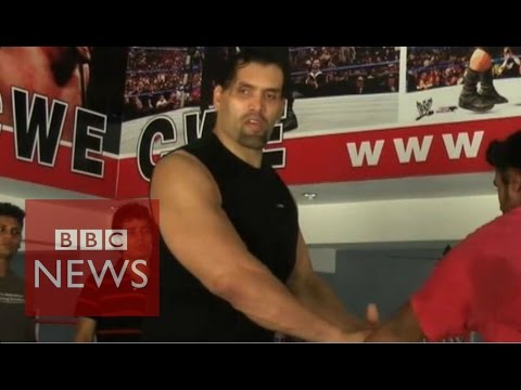 WWE: The Great Khali's Indian homecoming - BBC News