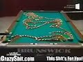 Now this is talent! one ball shot to 4 domino table knockouts!