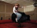 Cade being worked by the Bull Cade being worked by the Bull