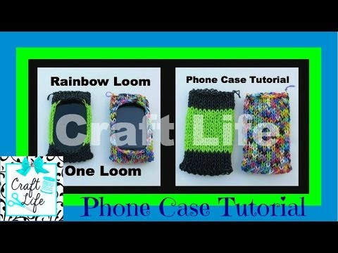 Basic Phone Case Tutorial on One Rainbow Loom ~ 1 Loom