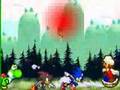 Team mario vs semi super mecha sonic