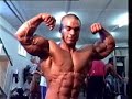 Bodybuilder David Dahan pump room