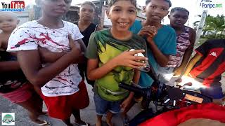 Ação de Natal com participação de Papai Noel MotoVlog