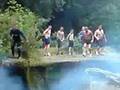 massive possy jump into river