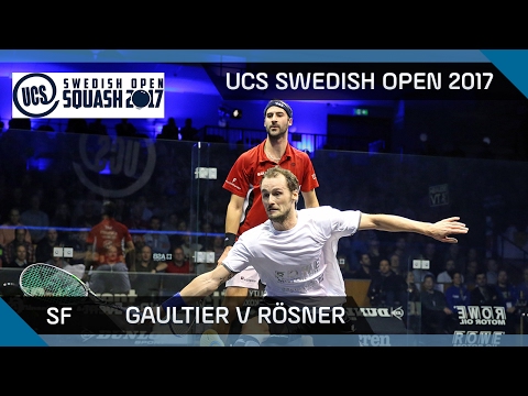 Squash: Gaultier v Rösner - UCS Swedish Open 2017 SF Highlights