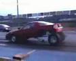 Drag race launch rips rear end from car - 1/4 mile, camaro, chevy, drag race, rear end