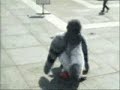 голубь атакует человека