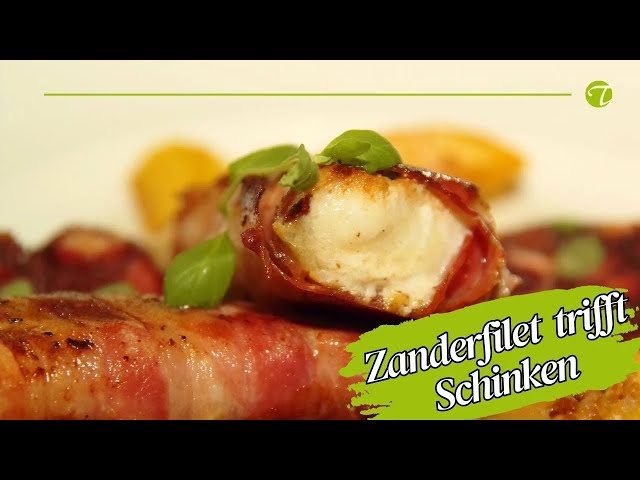 Gebratenes Zanderfilet im Schinkenmantel