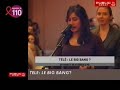 patrice duhamel, directeur g�n�ral de france t�l�visions, r�pond � une question pos�e par une jeune femme lors de la conf�rence 