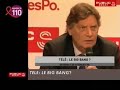 patrice duhamel, directeur g�n�ral de france t�l�visions, r�pond � une question pos�e par une jeune femme lors de la conf�rence 