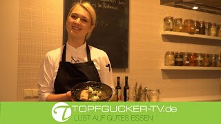 Geflämmte Forelle mit Variation vom Rettich, Schmand und Wildkräutern | Topfgucker-TV Geflämmte Forelle mit Variation vom Rettich, Schmand und Wildkräutern | Topfgucker-TV