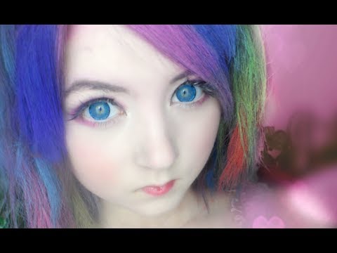 VenusAngelic - Hello my snuggly gumdrops! ♥ My hair is already dry when I use the straightening iron, no worries ^^ Here is how you how to get cute rainbow/pastel hair just...