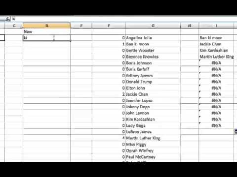 how to create list in excel