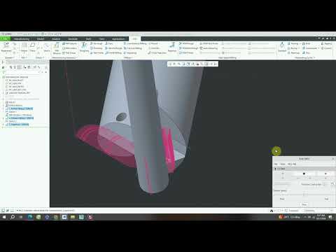 0Gia công cán khoan chip mở rộng, gắn chip tam giác trên creo parametric