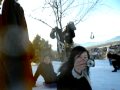 the girls sledding