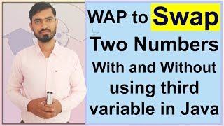 Program to Swap Two Numbers With and Without Using Third Variable in Java by Deepak