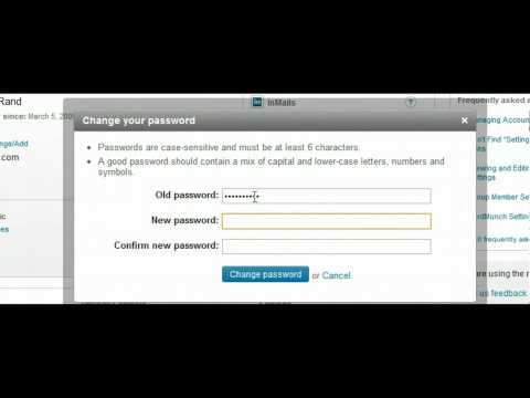 how to change linkedin password