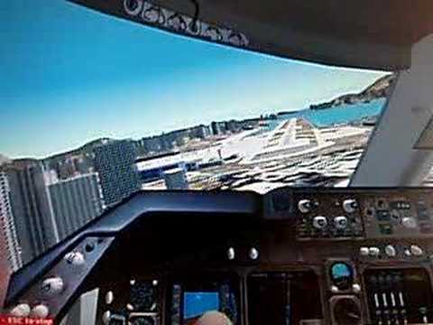 PMDG 744 VHHX IGS13 landing By Alan Cheng