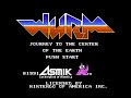 this is the title screen and intro for the nes game wurm: journey to the center of the earth.