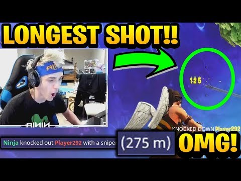 NINJA 275m LONGEST HUNTING RIFLE SHOT! Fortnite Best Moments #27