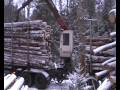 Logging timber in Norway, felling, bucking, delimbing, stacking...