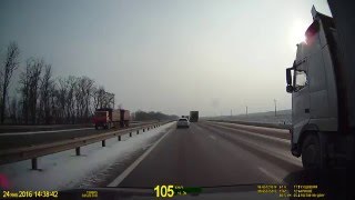 Поездка по трассе М4 с автовидеорегистратором. Видео в реальном времени,