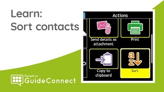 Learn GuideConnect: Address Book & Calendar - Sort contacts