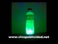 Glorificador publicitario iluminado con LEDs para botellas
